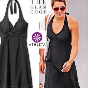 Athleta Pack Everywhere halter dress in black sz 2